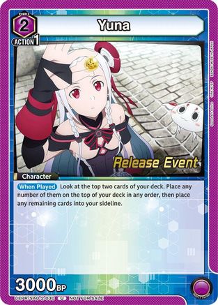 Image of Yuna (030) (UEPR/SAO-2-030) - UEX06BT Sword Art Online Vol2 Release Event Cards