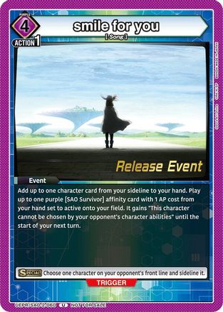 Image of smile for you (UEPR/SAO-2-060) - UEX06BT Sword Art Online Vol2 Release Event Cards