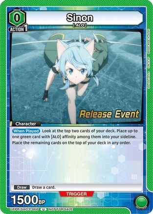 Image of Sinon (066) (UEPR/SAO-2-066) - UEX06BT Sword Art Online Vol2 Release Event Cards