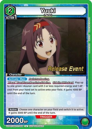 Image of Yuuki (068) (UEPR/SAO-2-068) - UEX06BT Sword Art Online Vol2 Release Event Cards