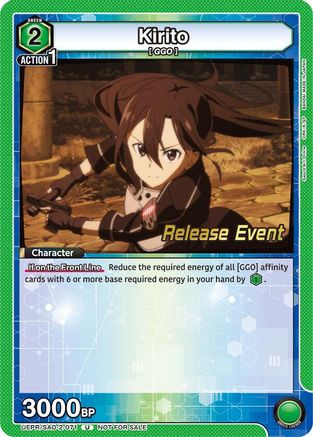 Image of Kirito (071) (UEPR/SAO-2-071) - UEX06BT Sword Art Online Vol2 Release Event Cards