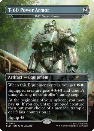 Image of T-60 Power Armor - T-45 Power Armor (SLD-2452) - Secret Lair Drop Series Foil