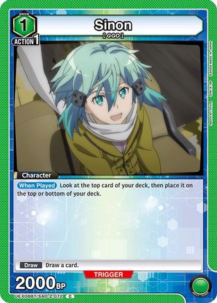 Image of Sinon (072) (Box Topper Foil) (UEX06BT/SAO-2-072) - UEX06BT Sword Art Online Vol2 Foil