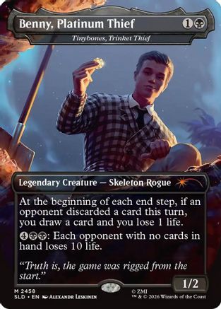 Image of Benny, Platinum Thief - Tinybones, Trinket Thief (SLD-2458) - Secret Lair Drop Series Foil