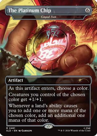 Image of The Platinum Chip - Caged Sun (SLD-2461) - Secret Lair Drop Series Foil