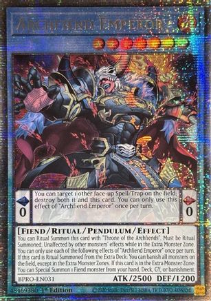 Image of Archfiend Emperor (Starlight Rare) [BPRO-EN031] Starlight Rare