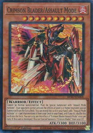 Image of Crimson Blader/Assault Mode [BPRO-EN008] Super Rare