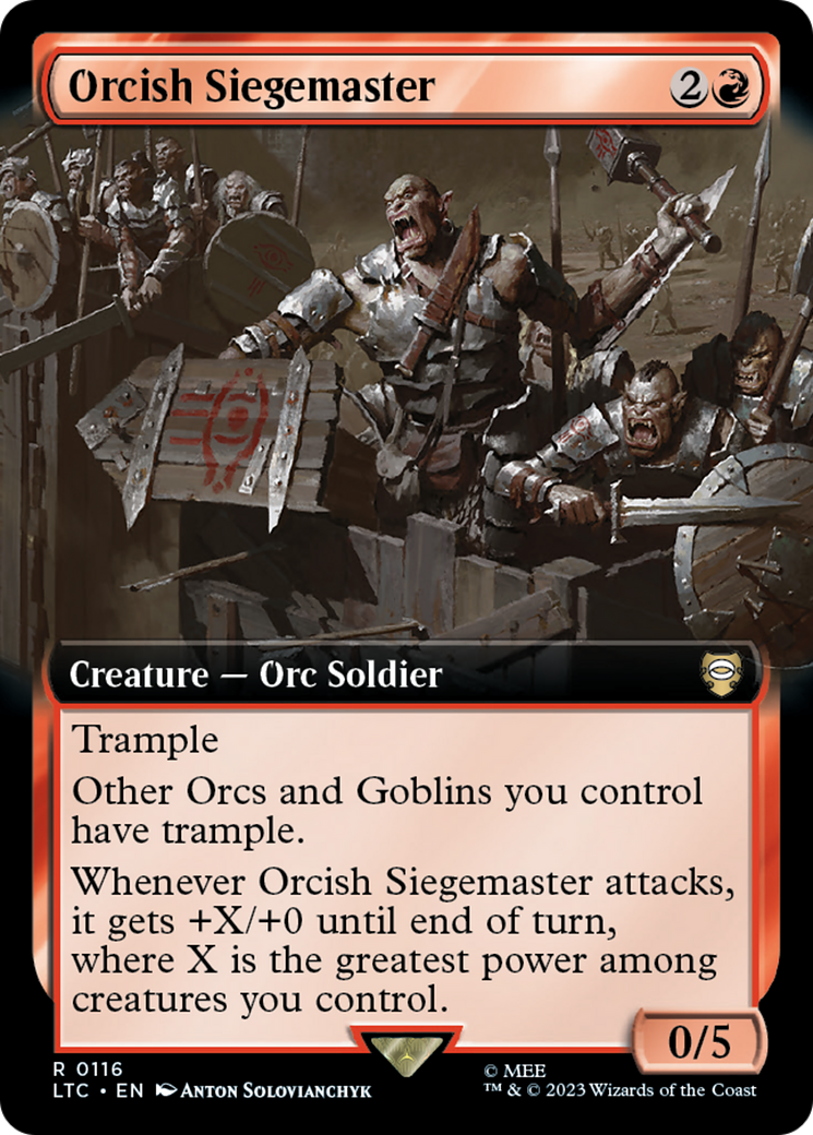 Image of Orcish Siegemaster (Extended Art) (LTC-116) - Tales of Middle-earth Commander: (Extended Art) Foil