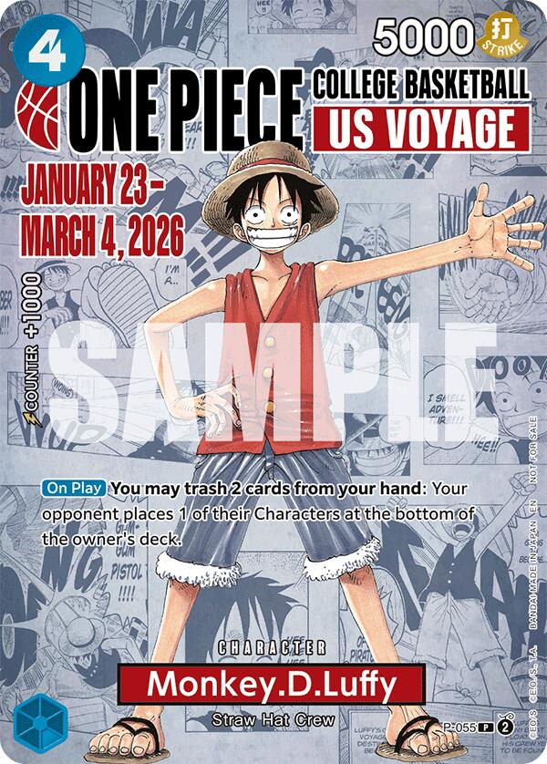 Image of Monkey.D.Luffy (College Basketball US Voyage) [One Piece Promotion Cards]