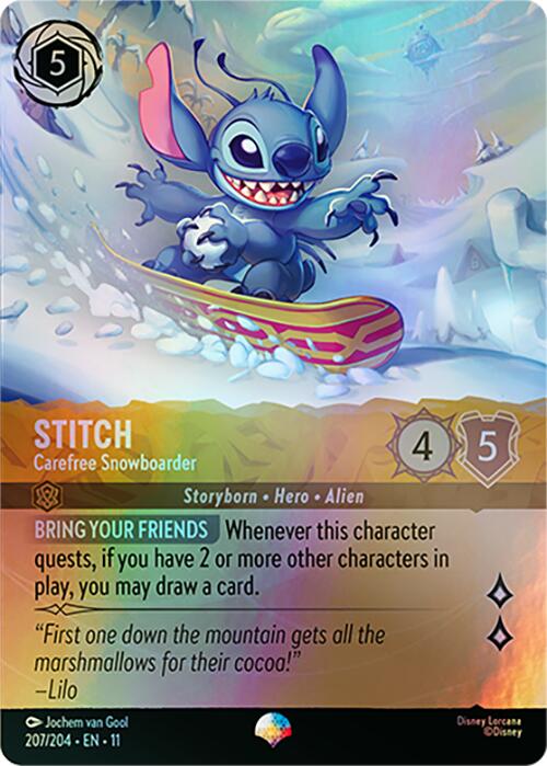 Image of Stitch - Carefree Snowboarder (Epic) (2077/204) [Winterspell]