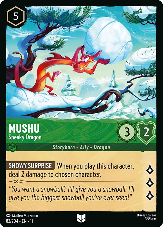Image of Mushu - Sneaky Dragon (82/204) [Winterspell]