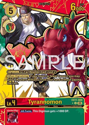 Image of Tyrannomon [EX11-009] (Rare Pull) [Dawn of Liberator]