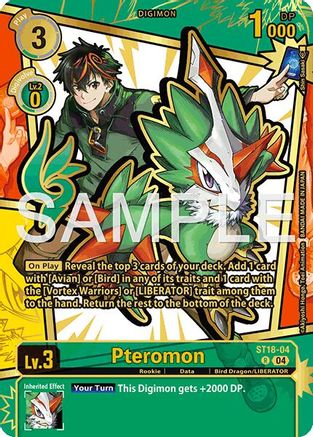 Image of Pteromon [ST18-04] (Rare Pull) [Dawn of Liberator]