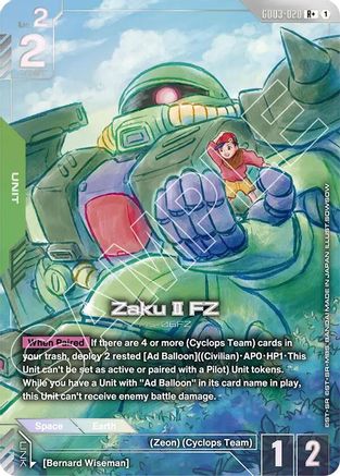 Image of Zaku II FZ (R+) (GD03-020) - Steel Requiem Holofoil