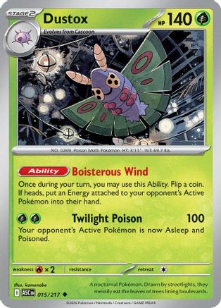 Image of Dustox 015/217  - Reverse Holofoil ME Ascended Heroes - Uncommon