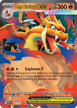 Image of Mega Charizard Y ex (022/217) [Mega Evolution: Ascended Heroes]
