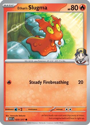 Image of Ethan's Slugma 023  - Reverse Holofoil ME Ascended Heroes - Common