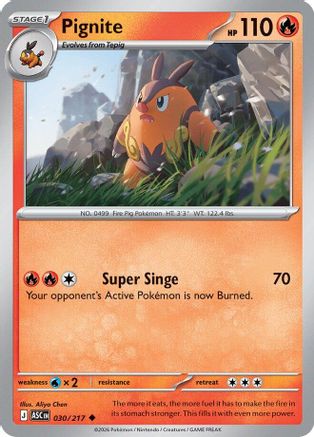 Image of Pignite 030  - Reverse Holofoil ME Ascended Heroes - Uncommon