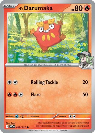 Image of N's Darumaka (032/217) [Mega Evolution: Ascended Heroes]