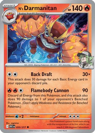 Image of N's Darmanitan (033/217) [Mega Evolution: Ascended Heroes]