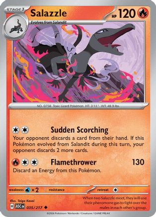 Image of Salazzle 035/217  - Reverse Holofoil ME Ascended Heroes - Uncommon