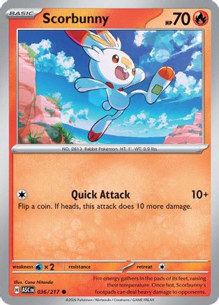 Image of Scorbunny (036/217) [Mega Evolution: Ascended Heroes]