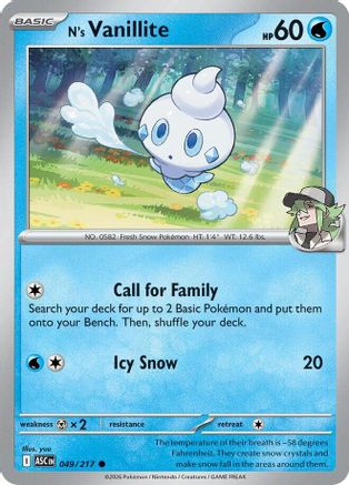 Image of N's Vanillite (049/217) [Mega Evolution: Ascended Heroes]