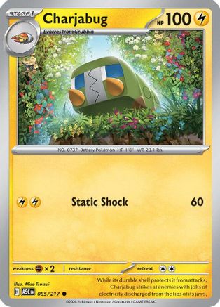Image of Charjabug 065  - Reverse Holofoil ME Ascended Heroes - Common