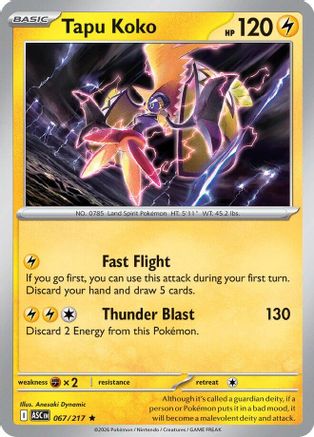 Image of Tapu Koko (067/217) [Mega Evolution: Ascended Heroes]