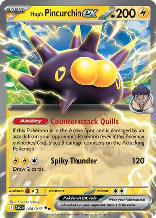 Image of Hop's Pincurchin ex (068/217) [Mega Evolution: Ascended Heroes]