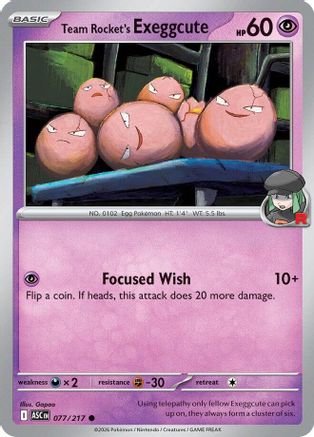 Image of Team Rocket's exeggcute (077/217) [Mega Evolution: Ascended Heroes]