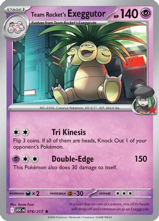 Image of Team Rocket's exeggutor (078/217) [Mega Evolution: Ascended Heroes]