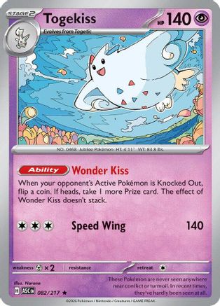 Image of Togekiss 082/217  - Reverse Holofoil ME Ascended Heroes - Rare