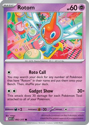 Image of Rotom 092  - Reverse Holofoil ME Ascended Heroes - Common
