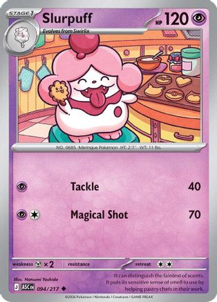 Image of Slurpuff 094/217  - Reverse Holofoil ME Ascended Heroes - Uncommon