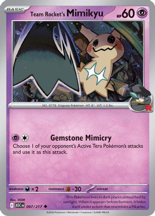 Image of Team Rocket's Mimikyu (097/217) [Mega Evolution: Ascended Heroes]