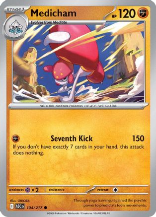 Image of Medicham 104/217  - Reverse Holofoil ME Ascended Heroes - Common