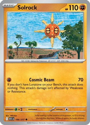 Image of Solrock (106/217) [Mega Evolution: Ascended Heroes]