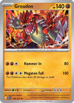 Image of Groudon (108/217) [Mega Evolution: Ascended Heroes]