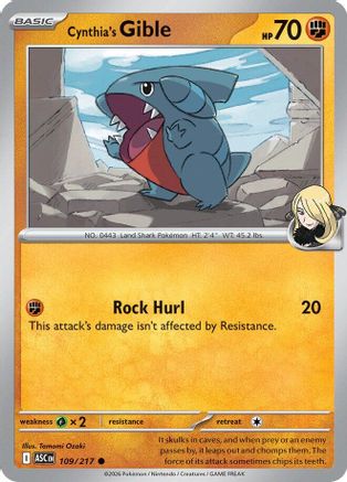 Image of Cynthia's Gible (109/217) [Mega Evolution: Ascended Heroes]