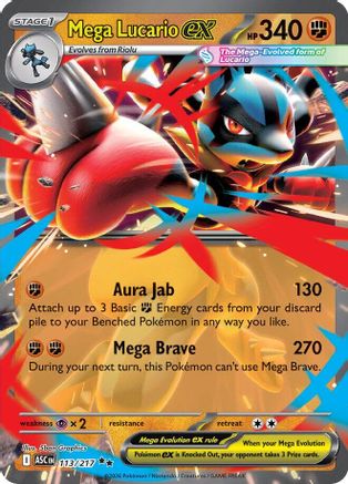 Image of Mega Lucario ex (113/217) [Mega Evolution: Ascended Heroes]