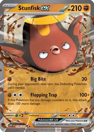 Image of Stunfisk ex (114/217) [Mega Evolution: Ascended Heroes]