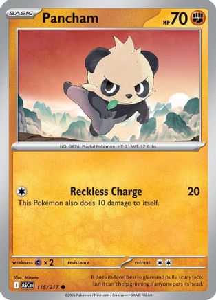 Image of Pancham 115  - Reverse Holofoil ME Ascended Heroes - Common