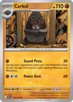 Image of Carkol (119/217) [Mega Evolution: Ascended Heroes]