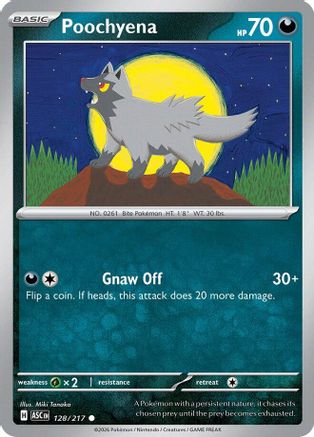 Image of Poochyena 128  - Reverse Holofoil ME Ascended Heroes - Common