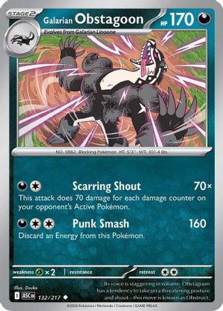Image of Galarian Obstagoon (132/217) [Mega Evolution: Ascended Heroes]