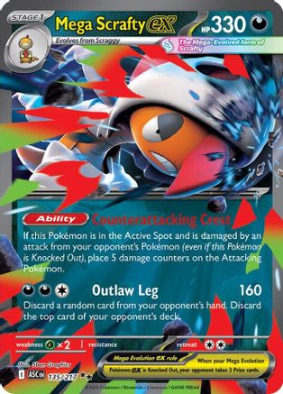 Image of Mega Scrafty ex (135/217) [Mega Evolution: Ascended Heroes]