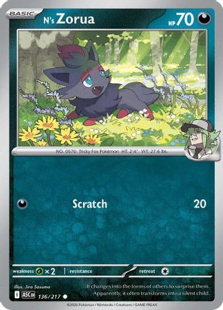 Image of N's Zorua (136/217) [Mega Evolution: Ascended Heroes]