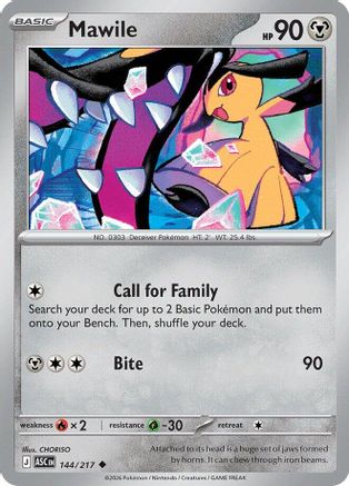 Image of Mawile 144/217  - Reverse Holofoil ME Ascended Heroes - Uncommon