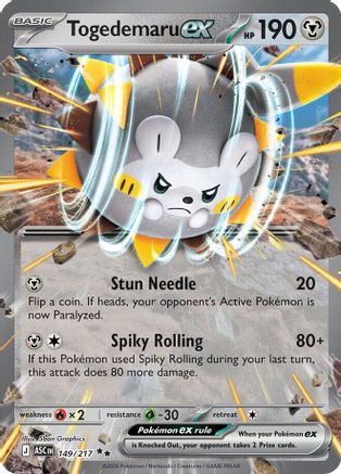 Image of Togedemaru ex (149/217) [Mega Evolution: Ascended Heroes]